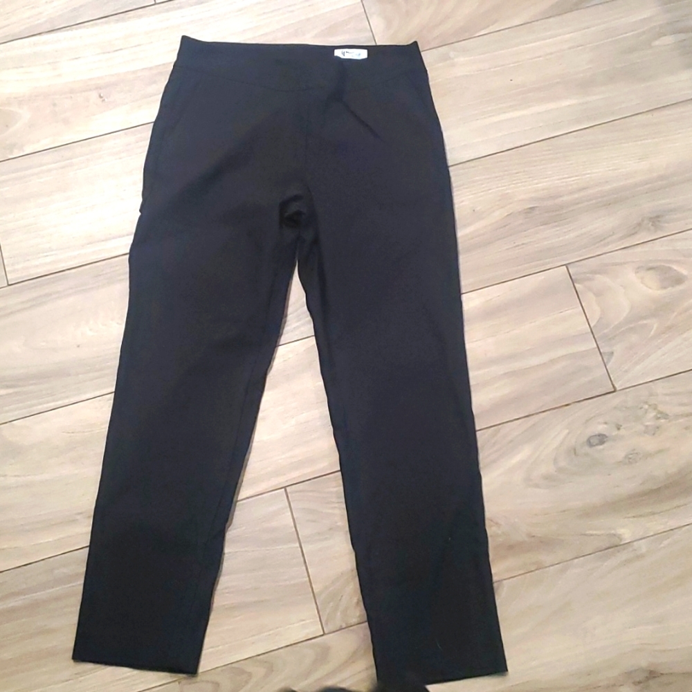 Women's pull on black straight pants